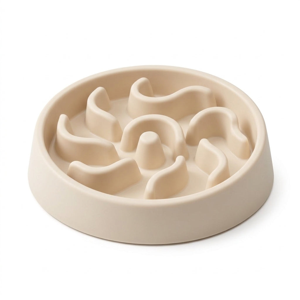 Ivory maze slow feeder pet bowl