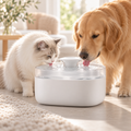 White flow pet drinking fountain