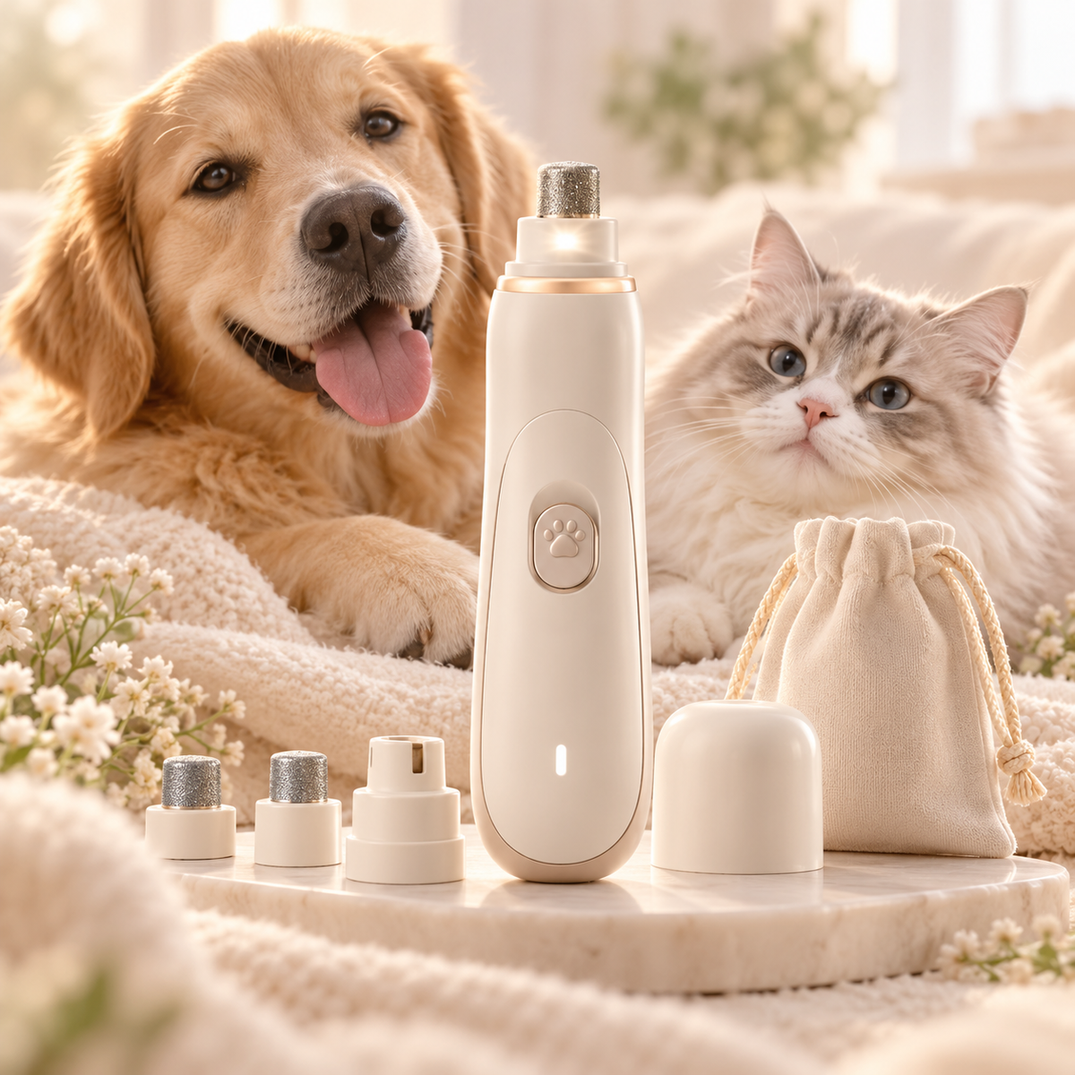 Ivory electric pet nail grinder and accessory kit
