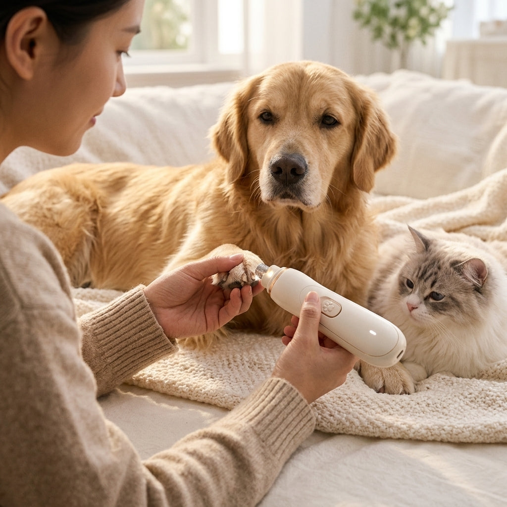 Ivory electric pet nail grinder and accessory kit