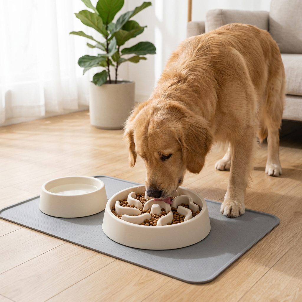 Ivory maze slow feeder pet bowl