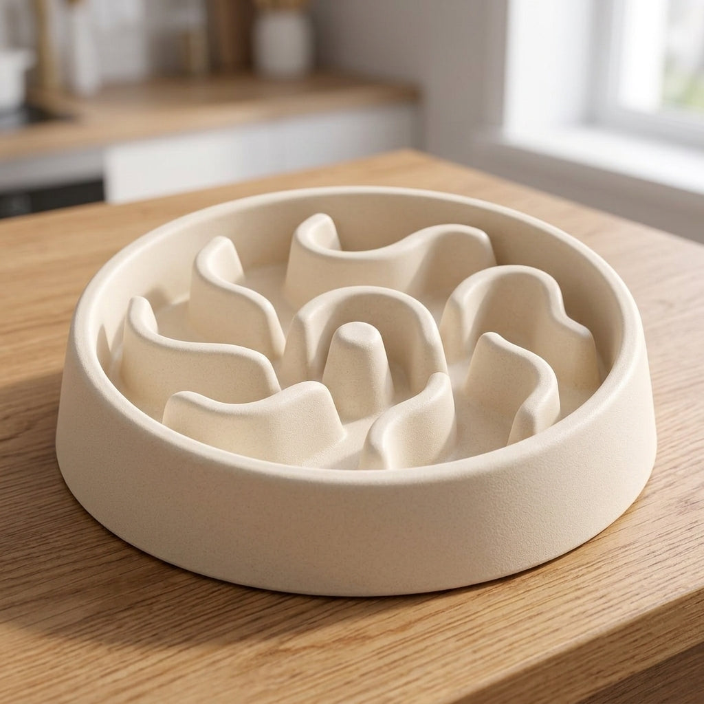 Ivory maze slow feeder pet bowl